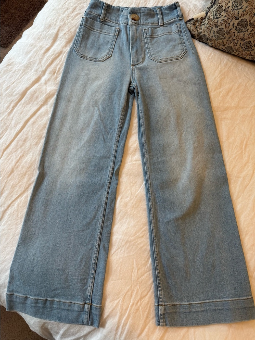 Maeve Light Blue Wide-Leg Jeans
